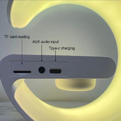 [G] Wireless charger Atmosphere Lamp Mini Led table lamp Bluetooth speaker google clock_img_2