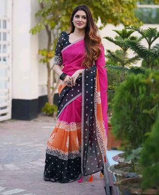 Digital Print Sharee with Blouse_img_5