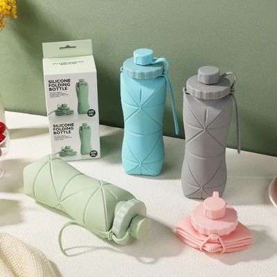 New Creative Silicone Folding Water Cup Outdoor Portable and Scalable Water Cup Sports Water Bottle Travel_img_0