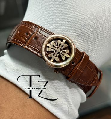 PATEK NAUTILUS RG CASE WHITE DIAL BROWN BELT_img_5