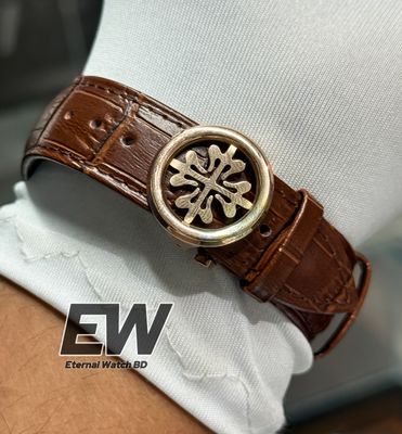 PATEK NAUTILUS RG CASE WHITE DIAL BROWN BELT_img_8