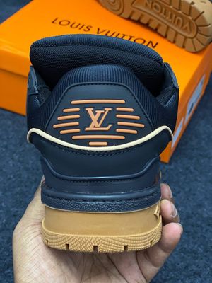 Louis Vuitton Trainer Maxi Black Brown Suede_img_3