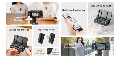 MicrophoneUlanzi A100 Wireless Lavalier Microphone_img_4