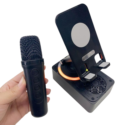 K98 Rotating Foldable Phone Stand with Bluetooth Speaker | 360° Sound & Universal Desk Holder_img_3