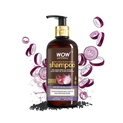 WOW Skin Science Red Onion Black Seed Oil Shampoo with Red Onion Seed Oil Extract_img_1