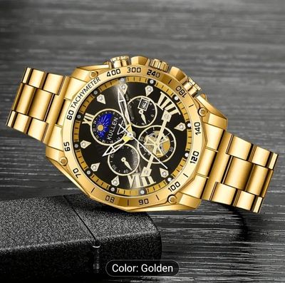 New Men's Business Casual Date Round Quartz Watch Best Choice for Valentine's Day, Easter, Halloween, Ramadan, Birthday, New Year and Christmas Gifts_img_1