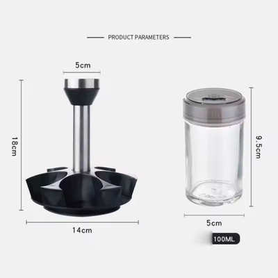DS2135 6-Jar Seasoning Organizer Holder Rotation Shelf Tower Revolving Spice Spice Organizer With 6 Spice Jars_img_1