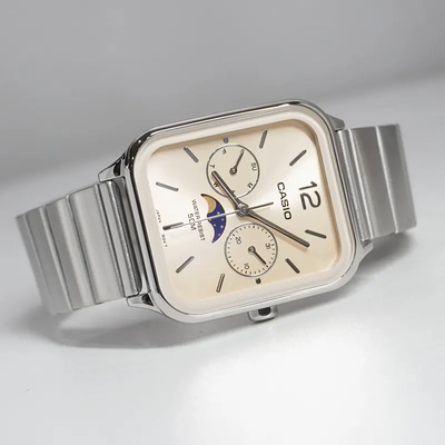 Casio Enticer Moon Phase Champagne Dial Men's Watch- MTP-M305D-9AV_img_1