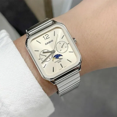 Casio Enticer Moon Phase Champagne Dial Men's Watch- MTP-M305D-9AV_img_5