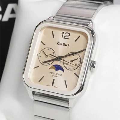 Casio Enticer Moon Phase Champagne Dial Men's Watch- MTP-M305D-9AV_img_6