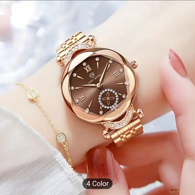 Rose Golden Women’s Quartz Watch – Elegant, Stainless Steel Band, 24_img_1