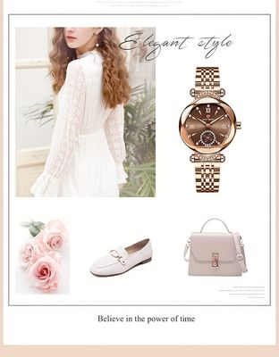 Rose Golden Women’s Quartz Watch – Elegant, Stainless Steel Band, 24_img_3