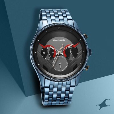 Fastrack NS3286KM03 Thor Quartz Multifunction Grey Dial Metal Strap Watch_img_3