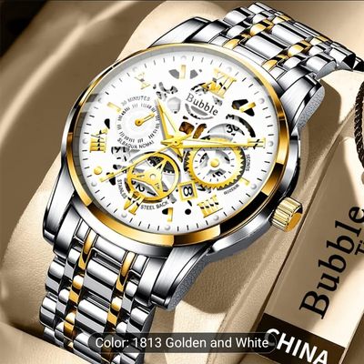 Bubble Quart waterproof wrist Watch For Men High end Light Luxury Versatile 43_img_0