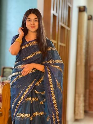 Block Print Sharee with Blouse Piece_img_1
