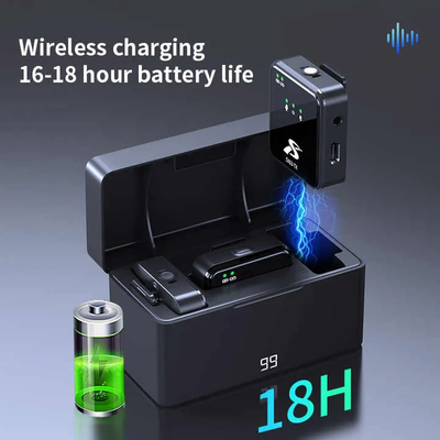 SX63 Wireless Microphone with Charging Case. Type C, iPhone, 3.5mm All in One_img_1