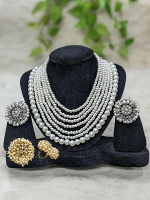 7 layers Necklace 3pcs Set_img_1
