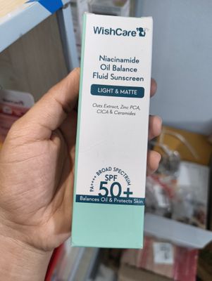 Wishcare 5% Niacinamide Oil Balance Fluid Sunscreen | SPF50 PA++++ 50g_img_1
