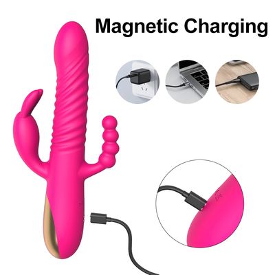 Thrusting Dildo Rabbit Vibrator Sucking Clitoral G spot Anal Anus Stimulator 3 In 1 Anal Vibrator Masturbator Sex Toys For Women_img_2