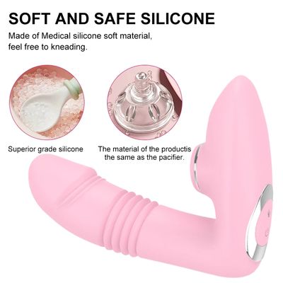 Telescopic Clit Sucking Dildo Vibrators Thrusting G spot Anal Stimulator Clitoral Sucker Vibrator Masturbator Sex Toys For Women_img_3