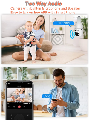 Smart 360° Rotated Security Camera HD 1080P with Two-way Audio, Motion Tracking, and Waterproof Design_img_1