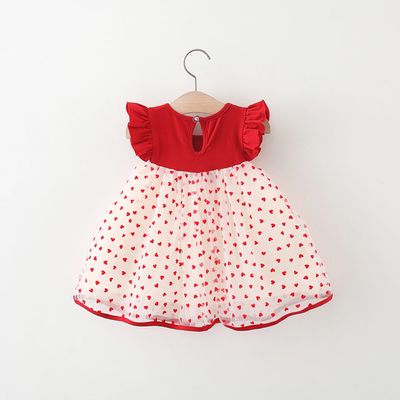 Baby Girl Flying Sleeves Love Printed Summer Princess Dress (6 months to 3 years)_img_1