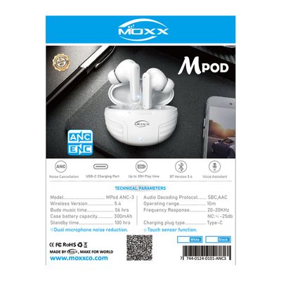 MOXX MPOD ANC & ENC TWS Wireless Earbuds | Environmental Noise Cancellation (ENC) | Active Noise Cancellation (ANC)_img_2