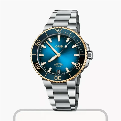 Oris Aquis AutoMatic Date Calibre 400 Blue Dial Men's Watch 0140077696355