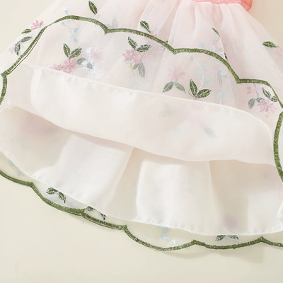 Baby Girls Ruffle Sleeve Floral Embroidered Summer Princess Dress (6 Months to 3 Years)_img_11