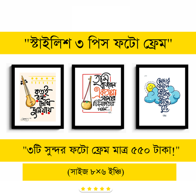 ৩ পিস ফাইভার উড ফটো ফ্রেম (৮×৬ ইঞ্চি)_img_2