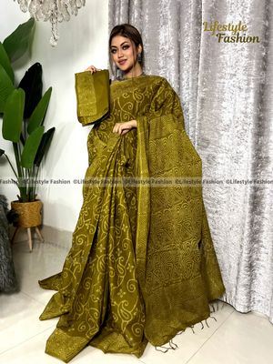 প্রিমিয়াম কোয়ালিটি আরামদায়ক কটন শাড়ি (LF-S25-15)_img_0