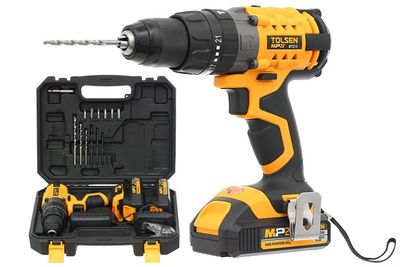 TOLSEN 20V LI-ION Cordless Impact Drill / Screwdriver with Battery, Charger and 15pcs Accessories, ( Screwdriving / Drilling / Impact drilling ); Model 87215_img_4