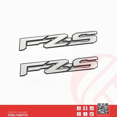 3D Logo/Monogram (Silver Colour) for Yamaha FZS V3, FZS V4 bike._img_0