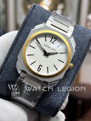 UNIVERSE POINT ULTRA SLIM OCTAGONAL TWO TONE CASE WHITE DIAL | UP1988-1205_img_0