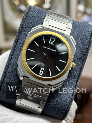 UNIVERSE POINT ULTRA SLIM OCTAGONAL TWO TONE CASE BLACK DIAL | UP3949-1205B_img_0