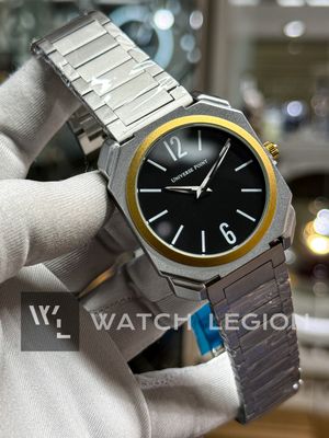 UNIVERSE POINT ULTRA SLIM OCTAGONAL TWO TONE CASE BLACK DIAL | UP3949-1205B_img_2