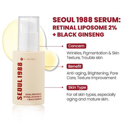 K-SECRET-SEOUL 1988 Serum Retinal Liposome 2% + Black Ginseng 30ml_img_1