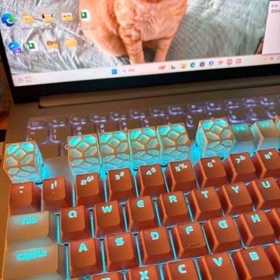 Minecraft Themed Shinethrough Keycaps - Set of 4 Keycaps_img_1