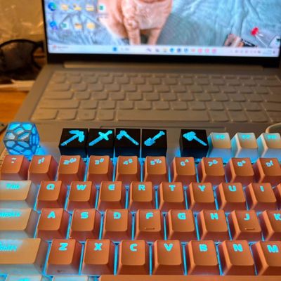 Minecraft 3D Printed Shinethrough Keycaps - Set of 5 Keys_img_0