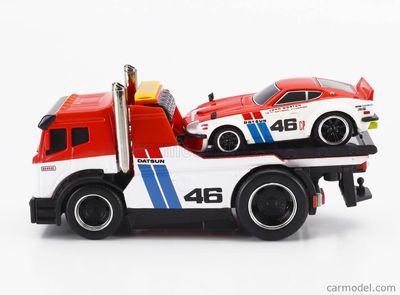Maisto 1:64 Muscle Transport JDM Flatbed Trailer 1972 DATSUN 240Z Model Toy Diecast Metal Car_img_1