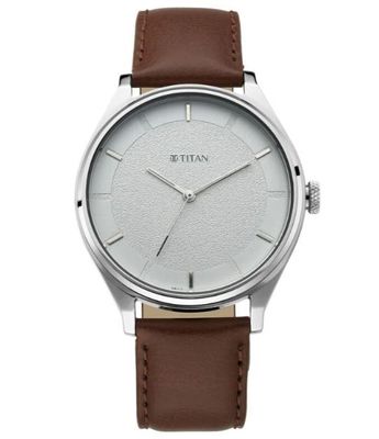 Titan Men’s Classic Watch: Gradient Dial & Sleek Markings with Leather Strap (NS1802SL13)_img_0