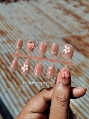 Press on Nails (Peach Flower)_img_0