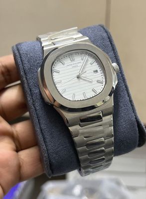 PATEK AUTO (AAA)  WHITE DIAL SILVER BODY_img_0