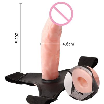 Men Strap on Dildo Underwear Wearable Hollow Penis Extended Sleeve Strap Dildo Pants Belt for Men Sex Toy for Women Gay Dildos_img_2