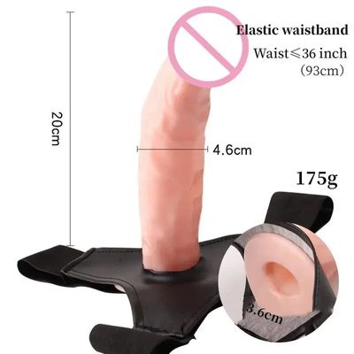 Men Strap on Dildo Underwear Wearable Hollow Penis Extended Sleeve Strap Dildo Pants Belt for Men Sex Toy for Women Gay Dildos_img_7