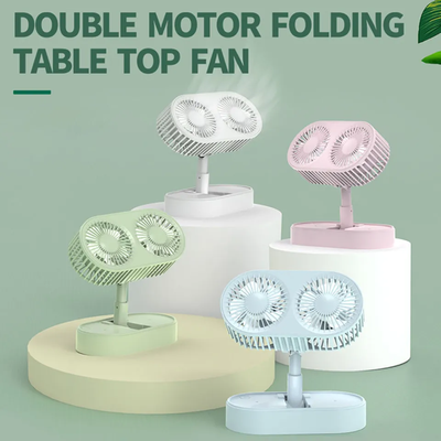 Double Motor Folding Table Top Fan_img_5