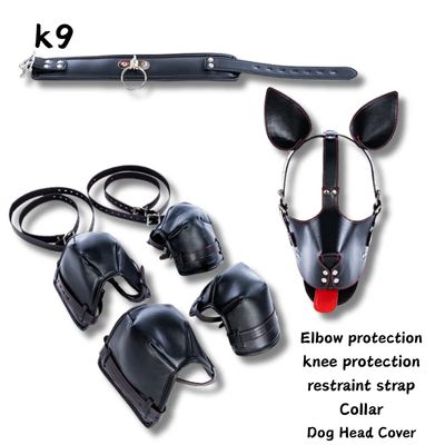 K9 Adult BDSM Dog Slave All-In-One Complete Kit for Him Her Bondage Restraints Punishment Props with Role Play Accessories Toys_img_4