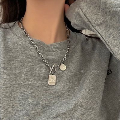 Punk Grace Necklace – Edgy Layered Chain Choker_img_2