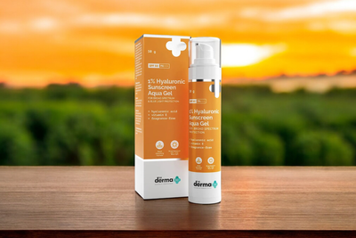 Derma Co 1% Hyaluronic Sunscreen SPF50 PA++++ Aqua Gel for Broad Spectrum & Blue Light Protection_img_0