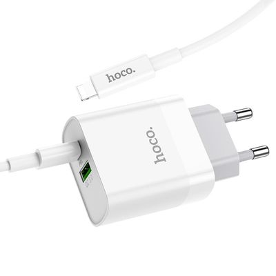 Hoco C80A 20w Charger And Type-C To Lightning Cable_img_1